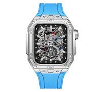 XFZJCHAP Latest Style Watch Case,for Band 7 8 Ultra 45mm Luxury Modification Kit for iWatch 8 7 45mm Fluorine Rubber Strap with Tool