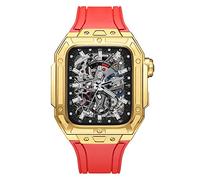 XFZJCHAP Latest Style Watch Case,for Band 7 8 Ultra 45mm Luxury Modification Kit for iWatch 8 7 45mm Fluorine Rubber Strap with Tool