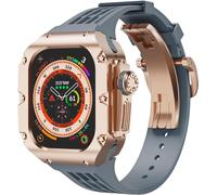 XFZJCHAP Titanium Alloy Watch Case+Watch Band Upgrade Kit,For Ultra 2 49mm Band, RM Style Men's Metal Frame Replacement Band