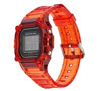 XFZJCHAP TPU Resin Case Watch Strap for G-Shock DW-5600 GW-M5610 M5600 GLX-5600 Refit Replacement Wrist Band Accessories (Color : Red, Size : 5610)