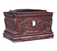 XFZJCHAP Wooden Urns for Human Ashes Adult Large - Solid Wood Cremation Urn for Ashes -Burial Urn for Columbarium - Funeral Urn Box (A)