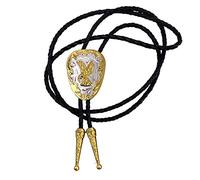 XGALBLA Bolo Tie with Golden Flying Eagle American Western Cowboy Necktie for Men