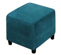 XGANGM Cube Ottoman Covers Stretch for Square Footstool Jacquard Velvet Ottoman Slipcover W40x40xH40cm /W45x45xH45cm /W 50x 50x H 50cm Pouffe Stool Cover Square Footstool Covers,#E,45x45x45cm