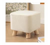 XGANGM Ottoman Slipcovers Small Square/Round W28cm x H 17cm Small Foot Stool Covers, Custom Round Ottoman Cover(28-120cm), for Ottoman Stool,Square beige,Customize