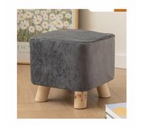 XGANGM Ottoman Slipcovers Small Square/Round W28cm x H 17cm Small Foot Stool Covers, Custom Round Ottoman Cover(28-120cm), for Ottoman Stool,Square darkgray,28x17cm