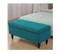 XGANGM Rectangle Storage Ottoman with Lid - Stretch Large/Medium/Small Storage Bench Slipcovers - Footstool Cover - Rectangle Pouffe Covers, Peacock Blue, 1 Medium