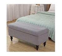 XGANGM Rectangle Storage Ottoman with Lid - Stretch Slipcovers for Large/Medium/Small Storage Ottoman Bench - Footstool Cover - Rectangle Pouffe Covers, Light Grey, 1 Medium