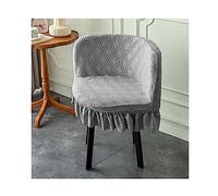 XGANGM Stretch Dining Chair Slipcovers set of 6/4/2 Triangle Dining Chairs Covers with Skirt Curved Back Modern Jacquard Chair Seat Cover Protector for Office Home Kitchen,light gray,4PCS