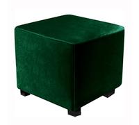XGANGM Stretch Ottoman Covers Slipcovers Square Large Medium Velvet Ottoman Cover Square Stretch Small Footstool Cover Protector Pouffe Covers, for Square Storage Ottomans,dark green,60x60cm(24x24in)