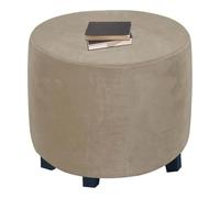 XGANGM Stretch Pouffe Footstool Cover Round Small Large/Extra large Velvet Ottoman Cover 30/30/33/37/40/45/50/55cm Storage Stool Chair Slipcover Custom Furniture Protector,Taupe,Customize