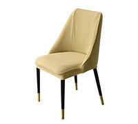 XGANGM Stretchy Dining Room Chair Covers, Curved Back Accent Dining Chair Slipcover Modern Dining Chair Furniture Protector, for Kitchen Bar Removable Washable,cream color,4PCS