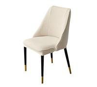 XGANGM Stretchy Dining Room Chair Covers, Curved Back Accent Dining Chair Slipcover Modern Dining Chair Furniture Protector, for Kitchen Bar Removable Washable,milk white,4PCS