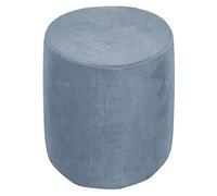 XGANGM Velvet Round Ottoman Stool Cover Stretch Pouffe Cover Round Small Storage Footstool Protector Cover Diameter 31/34/36/37cm Chair Slipcover Washable,grey blue,37x42cm