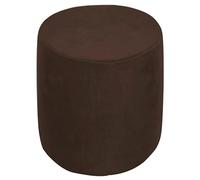 XGANGM Velvet Round Ottoman Stool Cover Stretch Pouffe Cover Round Small Storage Footstool Protector Cover Diameter 31/34/36/37cm Chair Slipcover Washable,Deep coffee,37x42cm