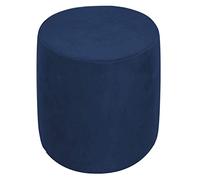 XGANGM Velvet Round Ottoman Stool Cover Stretch Pouffe Cover Round Small Storage Footstool Protector Cover Diameter 31/34/36/37cm Chair Slipcover Washable,Navy blue,36x44cm