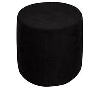 XGANGM Velvet Round Ottoman Stool Cover Stretch Pouffe Cover Round Small Storage Footstool Protector Cover Diameter 31/34/36/37cm Chair Slipcover Washable,black,37x42cm
