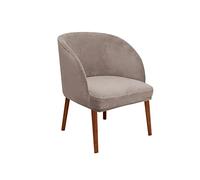 XGANGM Velvet Stretch Dining Room Chair Cover set of 4/6 Curved Round Back Swivel Dining Chair slipcover with Arms Mid Century Modern Accent Kitchen Wingback Chair Protector,taupe,Set of 4