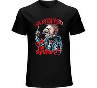 XGCNUK Men's Exploited Fuck The System T Shirt Black