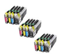 XGdEKA 1~5set LC424 Standard 424 Compatible Ink Cartridge For DCP-J1200DW DCP-J1200W DCP-J1200WE Printers Multi Color Ink Replacement(LC424-3set)