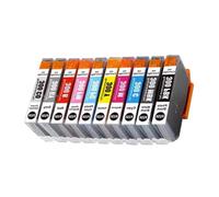 XGdEKA 10 20 30 40 50pcs PFI 300 PFI300 Color Compatible Ink Cartridge Replacement For ImagePROGRAF PRO 300 Printer Universal Inkjet Printer Supplies(PFI-300-10Color 1set)