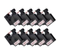 XGdEKA 10 Pack 45013 Tapes For D1 45013 45016 45017 45018 45019 45020 Label Tape 12 Mm Black On White Compatible With LabelManager 160 280(10PK Red on Clear)