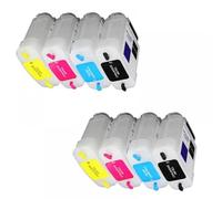 XGdEKA 10 Pack Refillable Ink Cartridges With Chips Compatible With 10 82 500 800 For Designjet 500 500ps 800 800ps Plotters And Printers(For 10 82 2set)