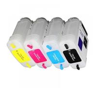 XGdEKA 10 Pack Refillable Ink Cartridges With Chips Compatible With 10 82 500 800 For Designjet 500 500ps 800 800ps Plotters And Printers(For 10 82 1set)