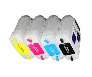 XGdEKA 10 Pack Refillable Ink Cartridges With Chips Compatible With 10 82 500 800 For Designjet 500 500ps 800 800ps Plotters And Printers(For 10 82 1set)