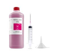 XGdEKA 1000ML Pigment Ink Refill Compatible With 950 951 932 933 952 953 954 955 711 8100 8600 8620 7610 7510 T120 T520 7740 8210 8710 Printer Models(Magenta)