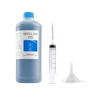 XGdEKA 1000ML Pigment Ink Refill Compatible With 950 951 932 933 952 953 954 955 711 8100 8600 8620 7610 7510 T120 T520 7740 8210 8710 Printer Models(Cyan)