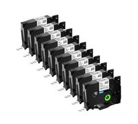 XGdEKA 10PK 12mm Black On White AZE-231 Label Tape Works With Label Maker Models TZ 231 TZE 231 TZ-231 TZ231 Compatible Labeling Supply