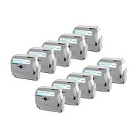 XGdEKA 10PK Black On White M-K231 Compatible Labels 12mm Labeling Tape Works With MK 231 MK-231 Label Maker M Tape For Labeling Device(10PK-Blue on White)