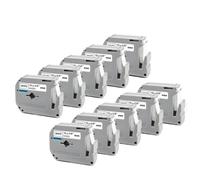 XGdEKA 10PK Black On White M-K231 Compatible Labels 12mm Labeling Tape Works With MK 231 MK-231 Label Maker M Tape For Labeling Device(10PK-Black on White)
