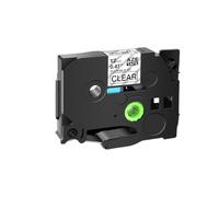 XGdEKA 12mm Black On White Label Tape TZE 231 Compatible With Tz231 Label Printers Tack Acrylic Adhesive Tape Works With 131 241 H110 Models(Flexible BK on clear)