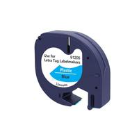 XGdEKA 12mm Compatible Printer Ribbon Replacement For LT Tapes 91200 91220 91330 Black On White Paper Tapes(Black on Blue)