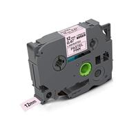 XGdEKA 12mm TZe White Label Tape TZ231 TZ Laminated Tape 231 TZ 231 131 Black On White Compatible With PT-H110 Label Maker(Black on Pastel Pink)