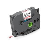 XGdEKA 12mm TZe White Label Tape TZ231 TZ Laminated Tape 231 TZ 231 131 Black On White Compatible With PT-H110 Label Maker(Red on Clear)