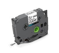 XGdEKA 12mm TZe White Label Tape TZ231 TZ Laminated Tape 231 TZ 231 131 Black On White Compatible With PT-H110 Label Maker(Black on Clear)