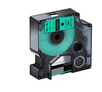 XGdEKA 12mm X 7m 0. 47" Label Tape Black On White Compatible With 1/2" Label Printers Like 45013 45010 45015 45016 Models Works With LabelManager LabelPoint Devices(Black on Green)