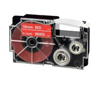 XGdEKA 18mm Black Label Tape Adhesive Replacement For XR-18BKG Printer Ribbon Compatible With Label Maker Models KL-G2 KL-120 KL-P1000(White on Red)