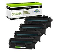 XGdEKA 1PK 10PK CE505A CF280A Compatible Toner Cartridge Black Replacement Works With 80A CF280A For Printer M401dn(4Pcs CE505A-CF280A)