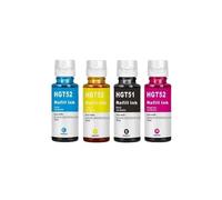 XGdEKA 4 Bottle GT51 GT52 GT53 Refill Ink 70ML Each Compatible With Tank 450 455 500 510 515 516 519 530 559 570 610 615 651 Printers(1 SET - BK C M Y)