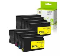 XGdEKA 4 Pack 8 Pack Yield 962XL 962 Ink Cartridge Black And Tri-Color Works With OfficeJet Pro 9010 9015 9020 9025 9026 9029 Printers(8PK Black and Color)