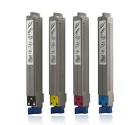 XGdEKA 4 Pack Compatible Toner Cartridge For 9650 9850 9600 9800 C9600 C9800 C9650 C9850 C9800N C9600HN Color Printer Replacement(42918981-84)