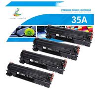XGdEKA 4Pack CB435A Compatible Toner Cartridge Replacement For 35A Works With P1005 P1006 P1007 P1008 Printers