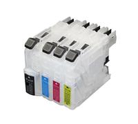 XGdEKA 4pcs Refillable Ink Cartridge No Chip Works With 203 213 223 225 233 211 263 J4420DW J4625DW MFC-J5720DW J5620DW Printers