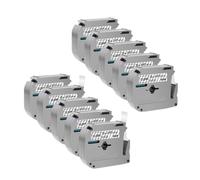 XGdEKA 5 Or 10 Pieces MK231 Compatible BrosLabel Bande MK-231 M-K231 MK-131 MK-631 Compatible With PT-70 PT-80 PT65 PT90(10PK Black on Clear)