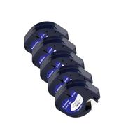 XGdEKA 5pcs 10pcs 12mm LT Tape Compatible With 91201 91331 12267 91202 91200 Label Tapes For LT100H Label Printer(5PK Black on White)