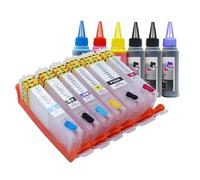 XGdEKA 5pcs Empty Ink Cartridge With ARC Chips Compatible With TS6150 TS8150 TS9150 TR7550 TS8250 TS705 TS8350 TS6350 Printers Replacement For PGI 580 CLI 581 Ink Cartridges(6color and 6Ink)