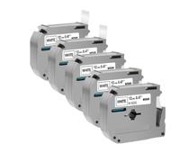 XGdEKA 5Pcs MK-231 M-K231 MK231 MK-131 MK Tape Adhesive Label Compatible With Label Printer PT-70 PT-80(5PK Black on White)